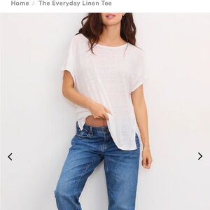 Hatch White Circle Linen Tee